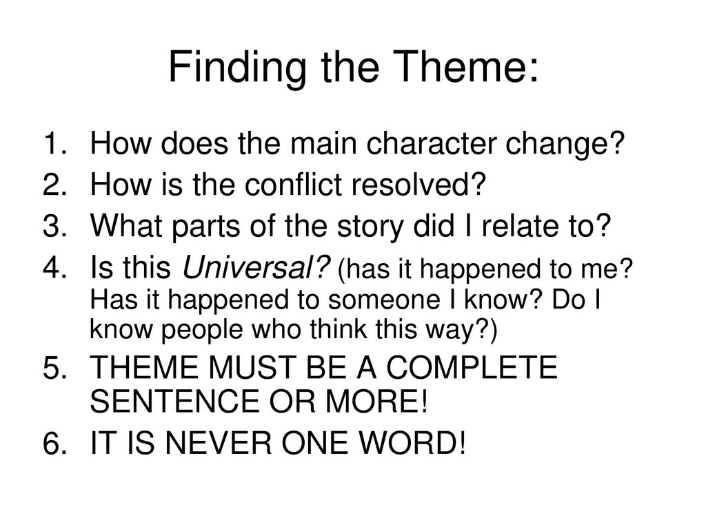 Notes on Theme. - ppt download