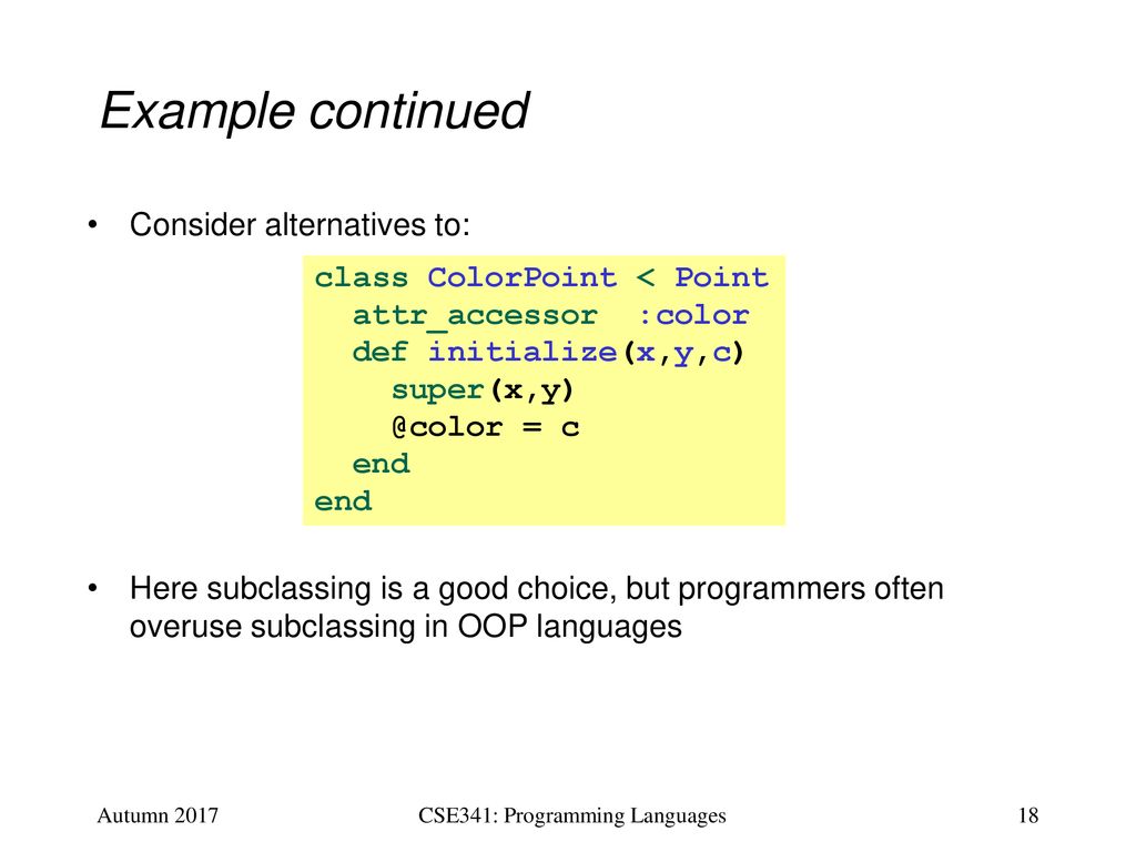 CSE341: Programming Languages Lecture 20 Arrays and Such, Blocks and ...