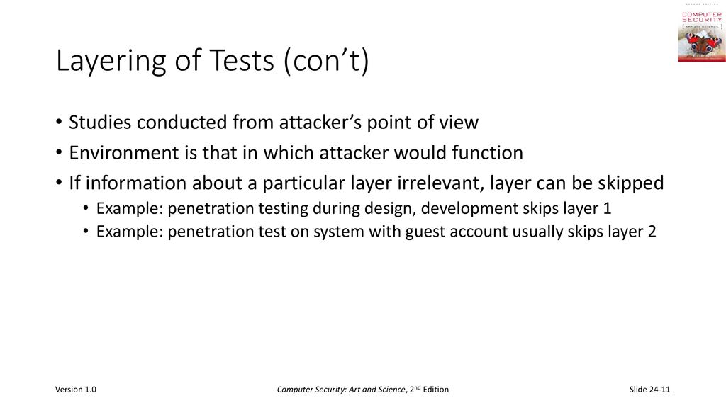 Layering of Tests (con’t)