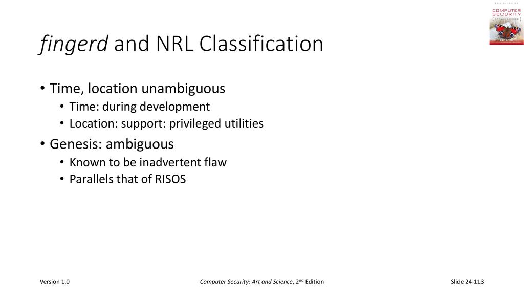 fingerd and NRL Classification
