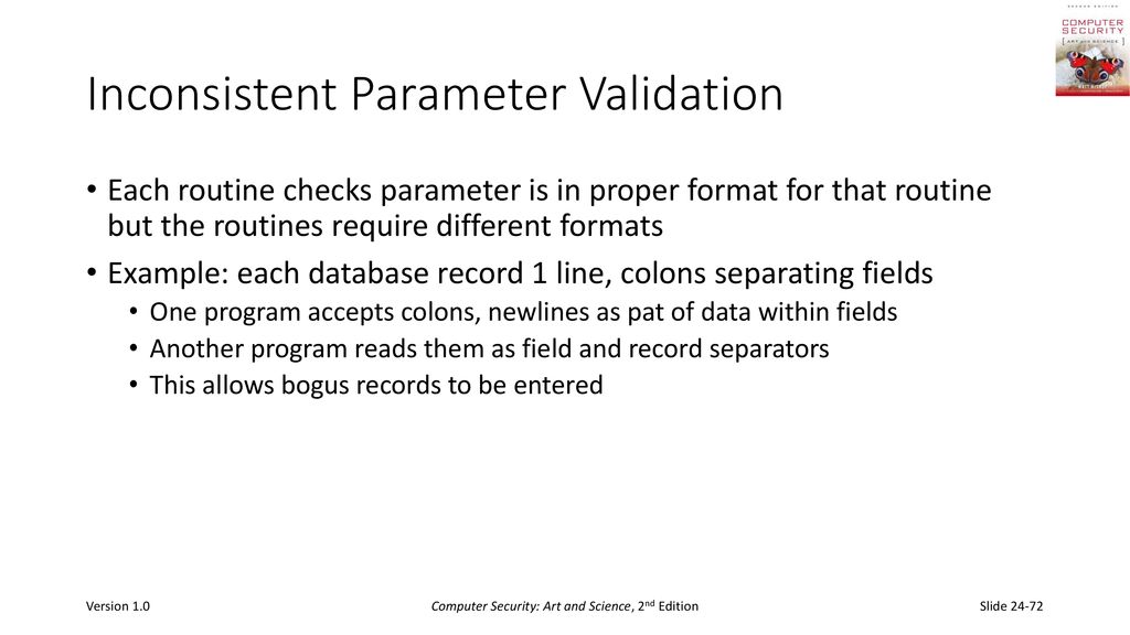 Inconsistent Parameter Validation