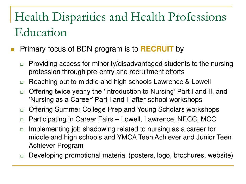Health Disparities and Health Professions Education