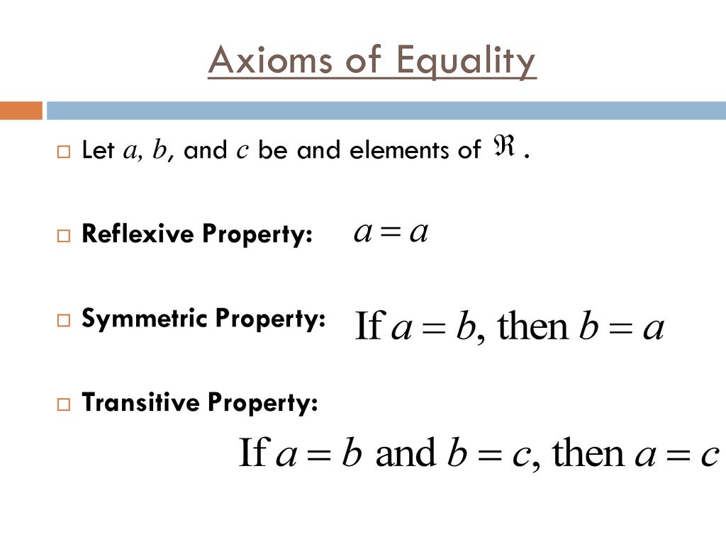 1 3 Axioms For The Real Numbers Ppt Download