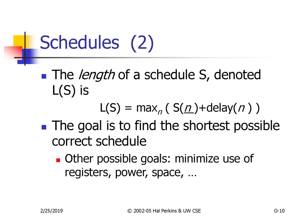 Instruction Scheduling Hal Perkins Autumn ppt download