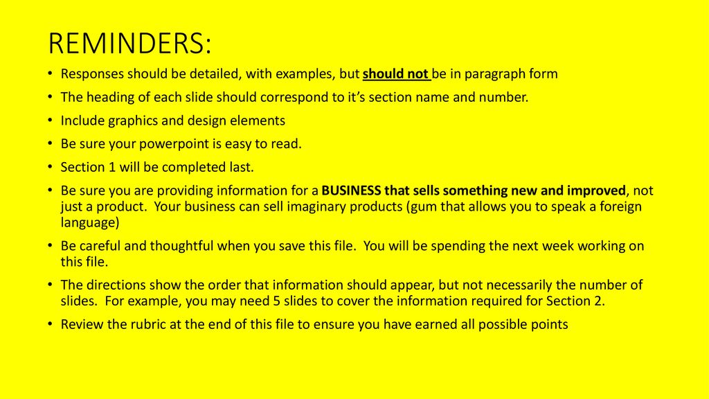 REMINDERS Responses Should Be Detailed With Examples But Should Not reminders-responses-should-be-detailed-with-examples-but-should-not