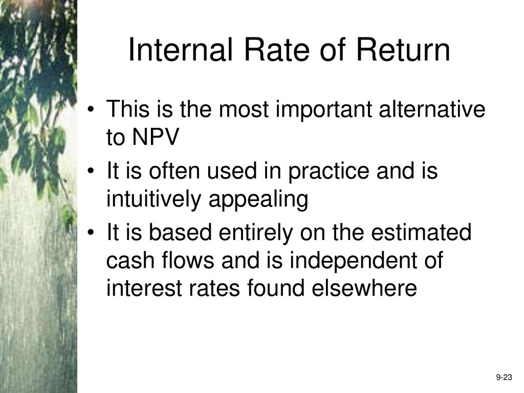 Net Present Value and Other Investment Criteria - ppt download