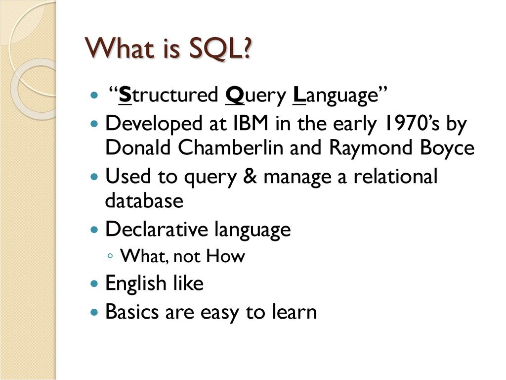 Introduction to Databases & SQL - ppt download