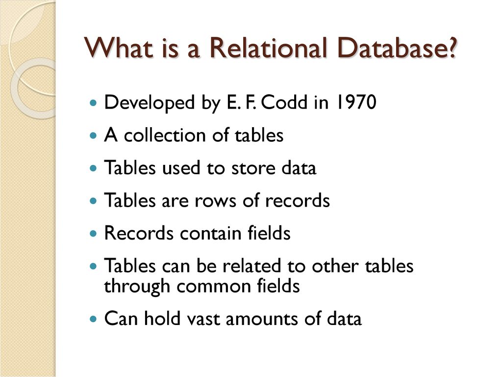 Introduction to databases sql ppt download