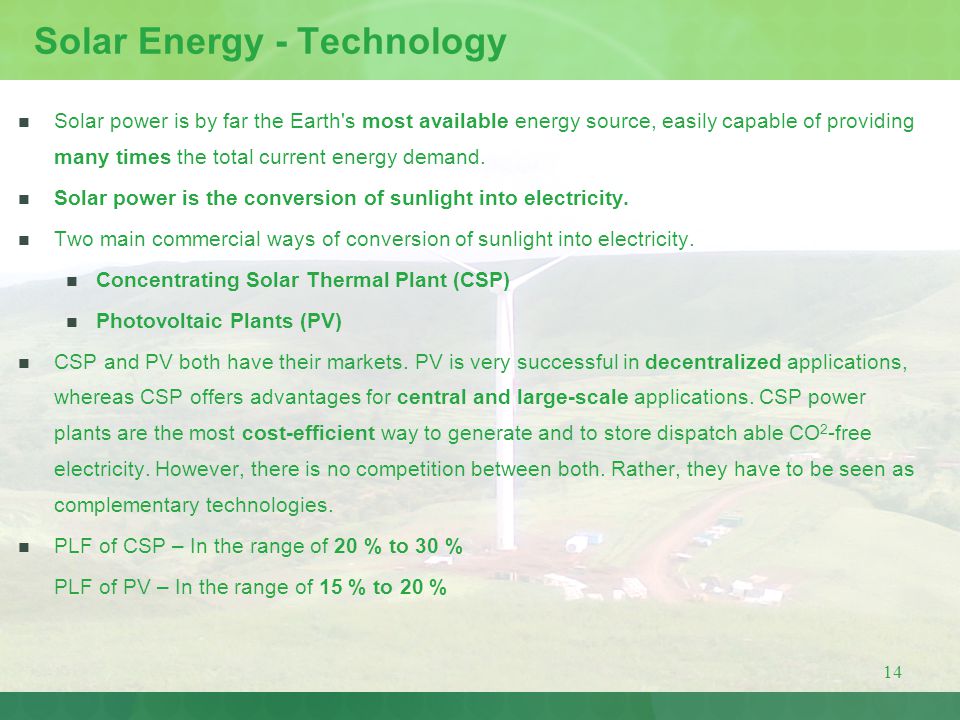 Solar Energy - Technology
