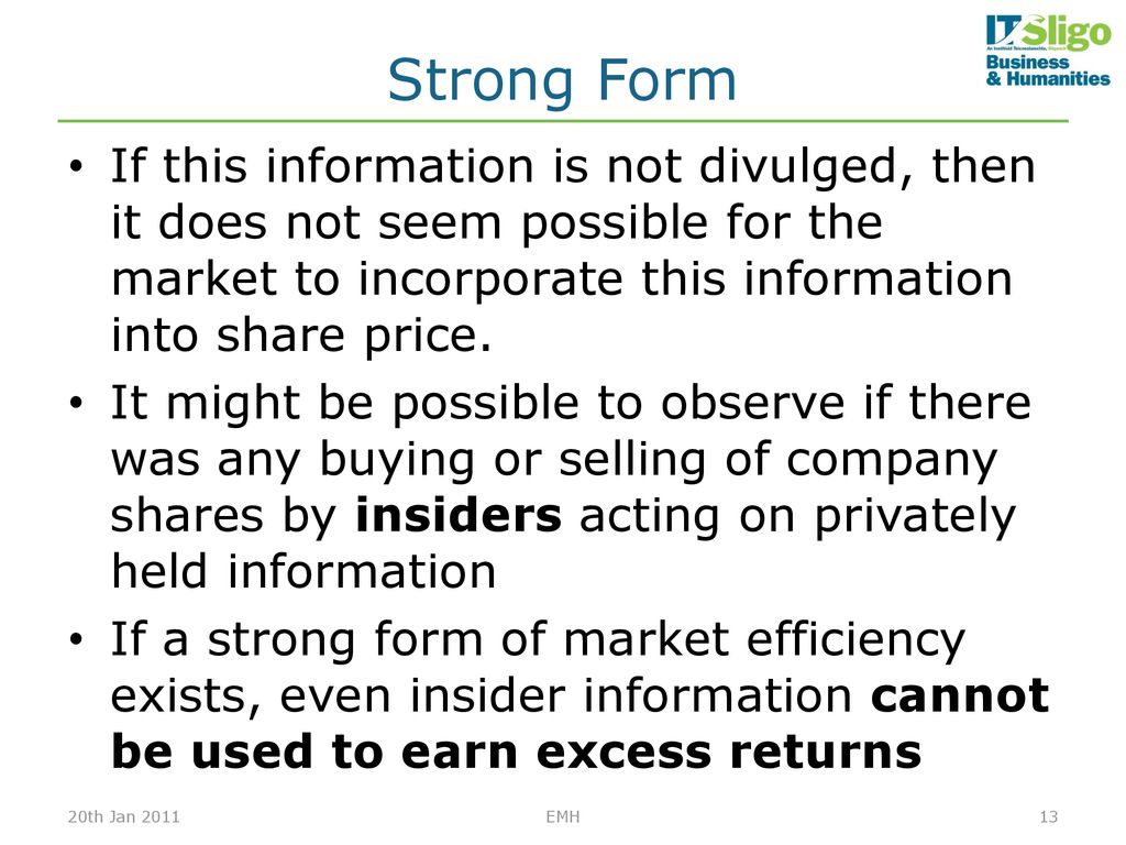 The Efficient Market Hypothesis (EMH) ppt download