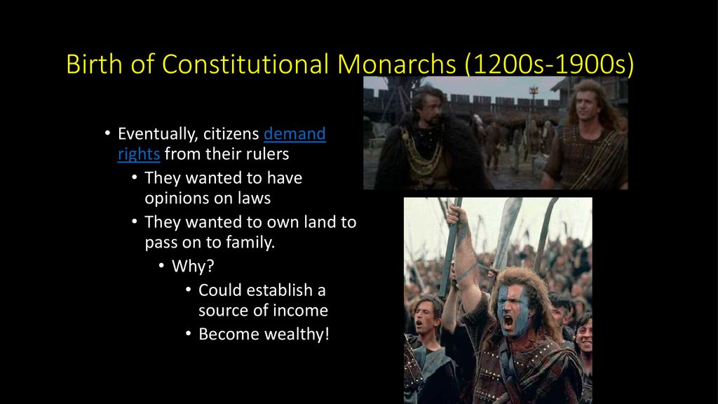 Birth of Constitutional Monarchs (1200s-1900s)