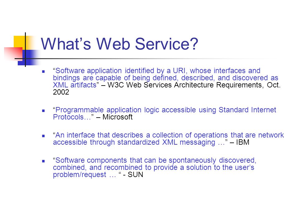 What’s Web Service