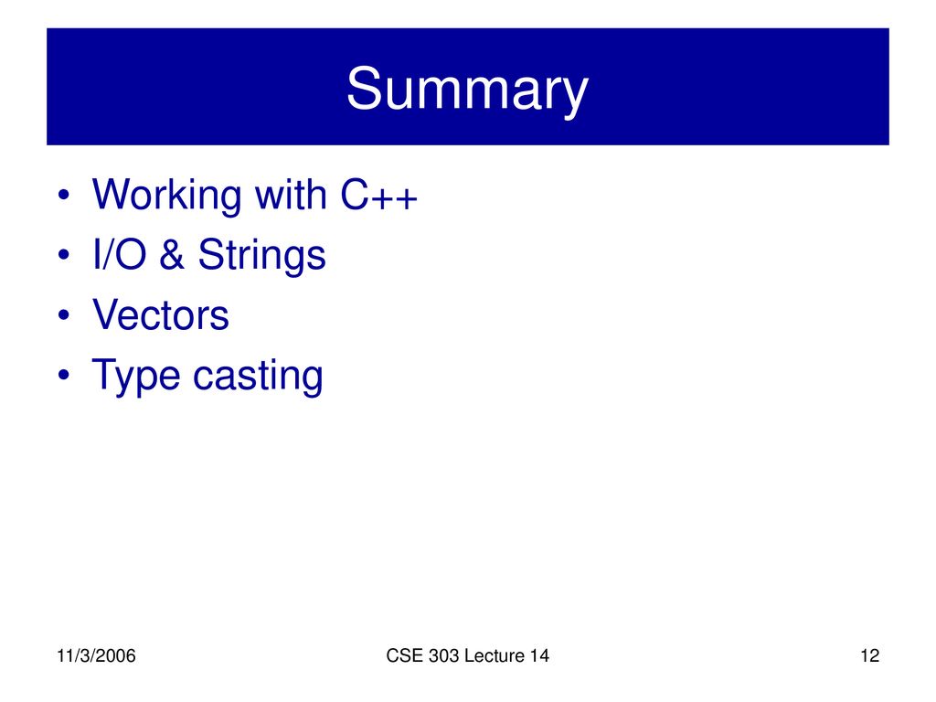 Cse 303 concepts and tools for software development ppt download
