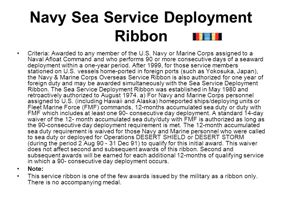 Navy Sea Service Deployment Ribbon