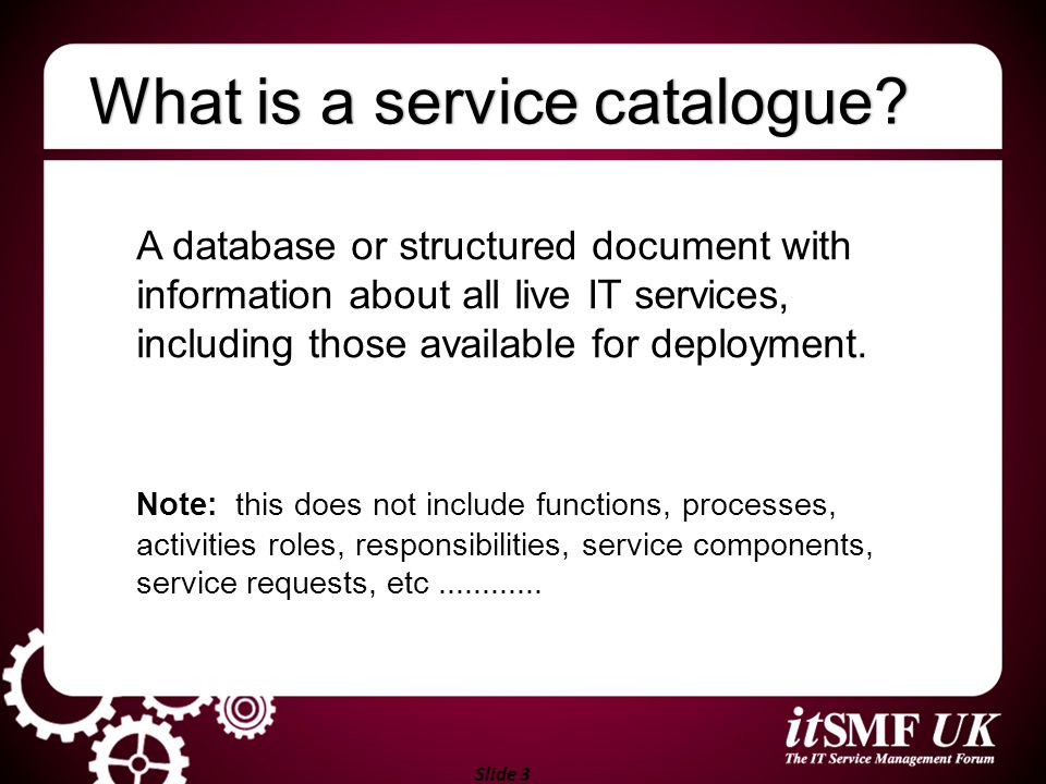 The Importance Of The Service Catalogue To The Service Desk Ppt