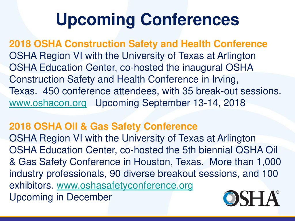 REGION VI OSHA UPDATE Dorinda Folse Deputy Regional Administrator ppt