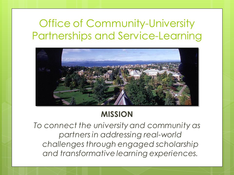 Office of Community-University Partnerships and Service-Learning