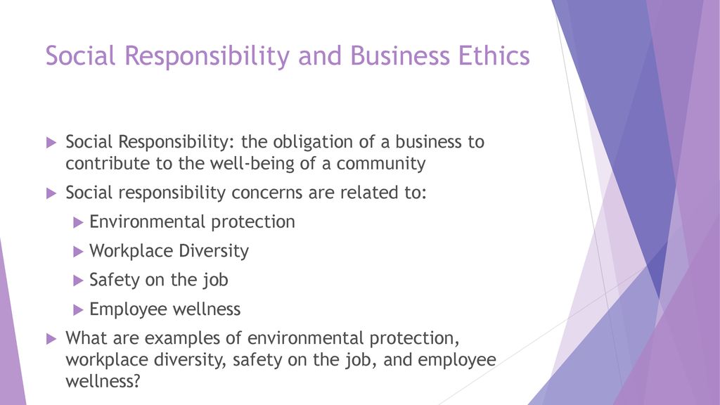 Social Responsibility and Business Ethics