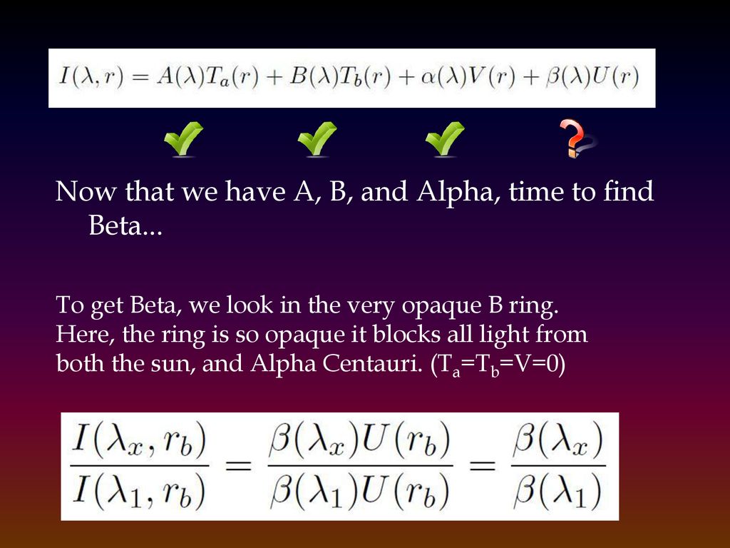 Analysis Of A Binary Star Occulted By Saturn S Rings Ppt Download