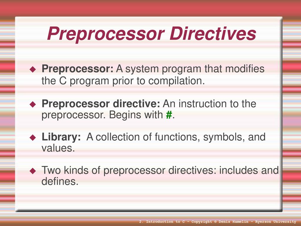 Lesson #2 Introduction to C. - ppt download
