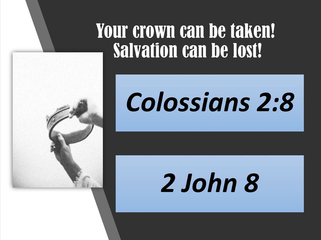 Your crown can be taken! Salvation can be lost!
