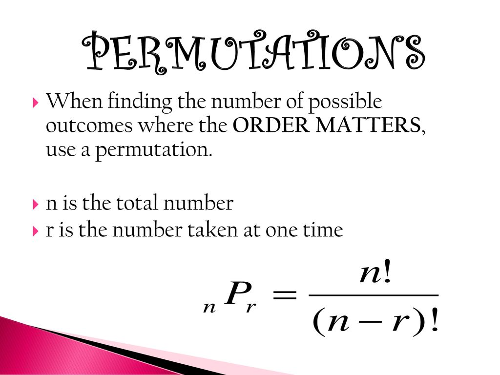 Determining the number of possible outcomes ppt download