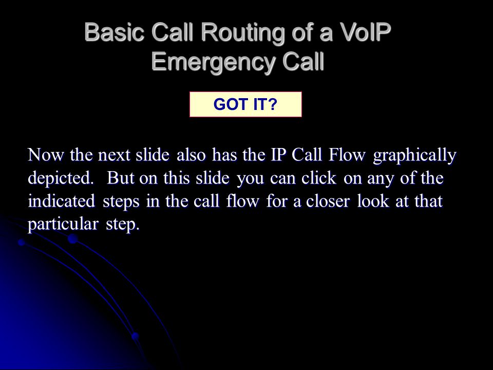 Basic Call Routing of a VoIP Emergency Call