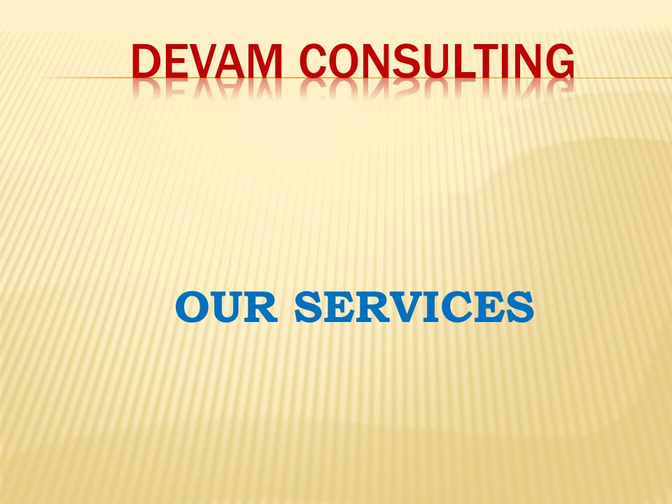 DEVAM CONSULTING OUR SERVICES