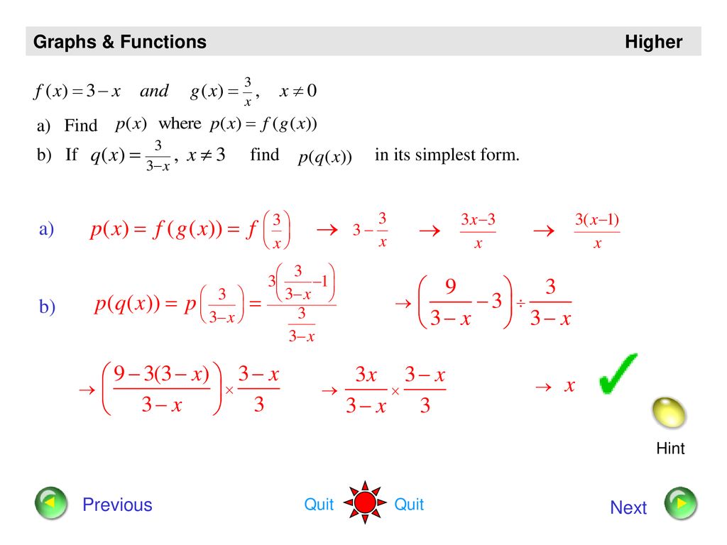 Higher Maths Graphs & Functions Strategies Click To Start. - Ppt Download