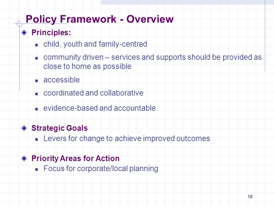 Policy Framework - Overview