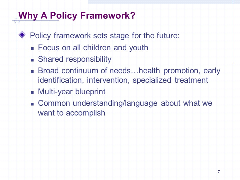 Policy framework sets stage for the future: