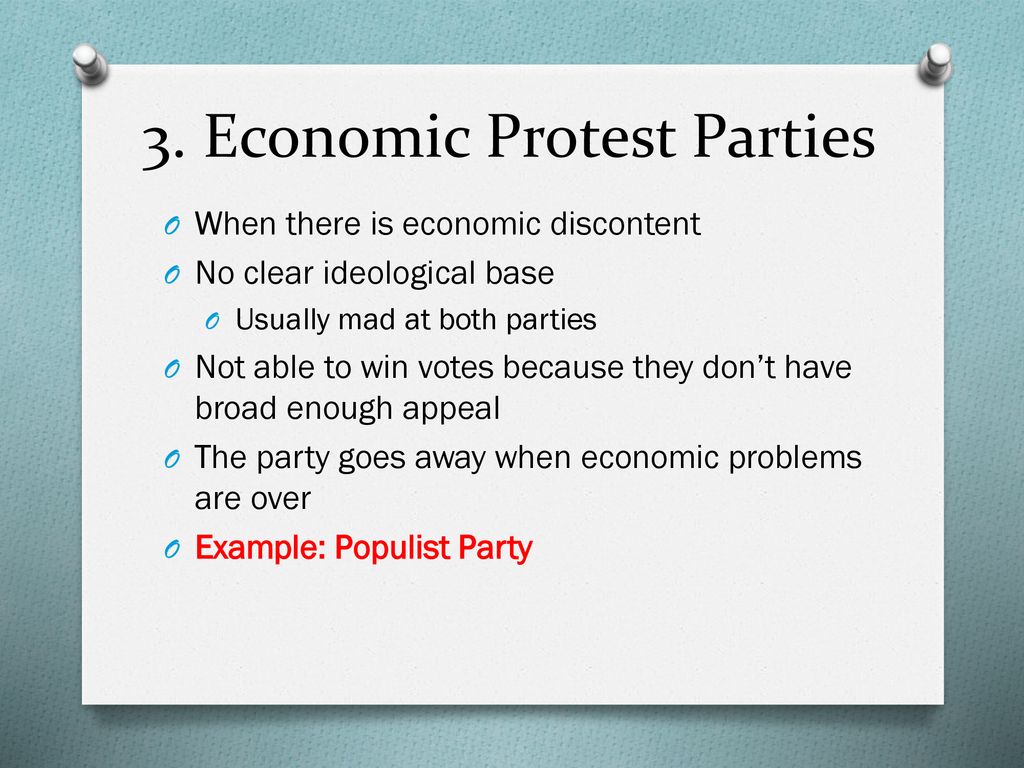 3. Economic Protest Parties