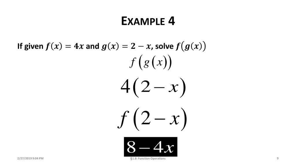 Operations with Functions - ppt download