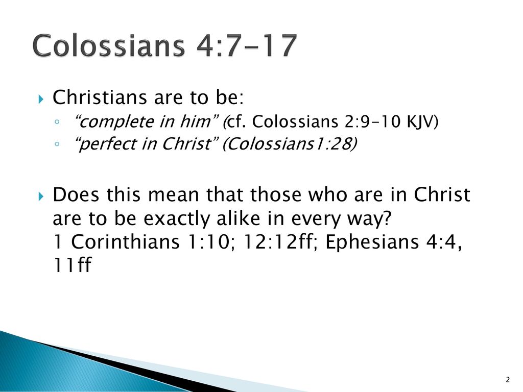 The Value Of Each One Colossians 4: Ppt Download