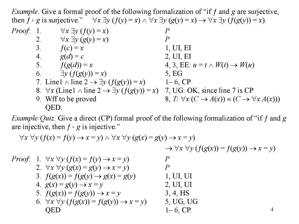 Section 8 1 Equality A First Order Theory Is First Order Predicate Calculus Applied To The Formalization Of Some Subject I E Decide On Some Axioms Ppt Download