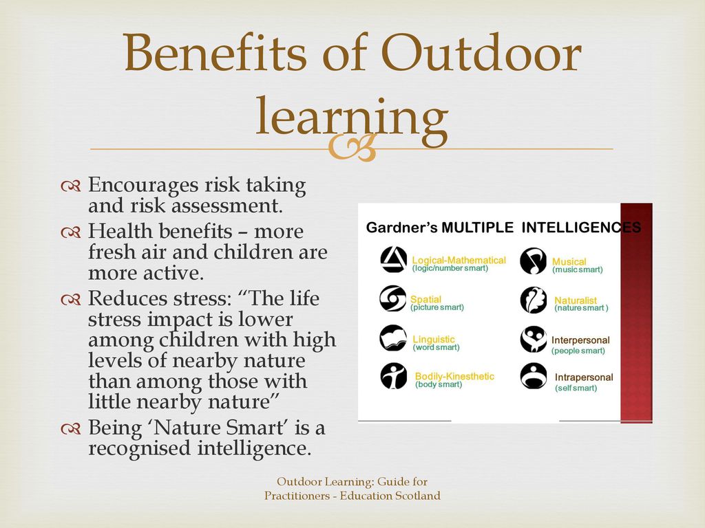 Outdoor Learning The importance of children being outside and learning  outdoors in Primary one and beyond. - ppt download