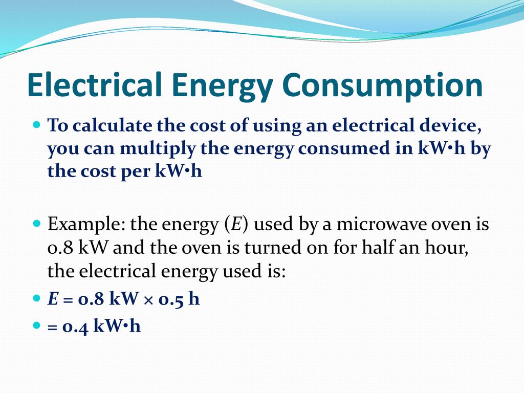 Reducing Electrical Energy Consumption - ppt download