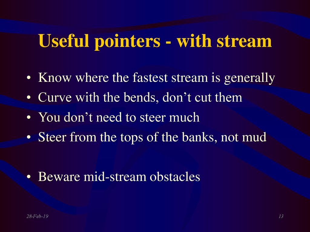 Useful pointers - with stream