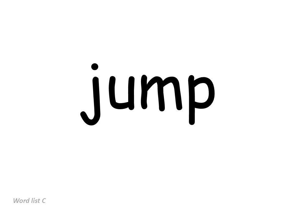 jump Word list C