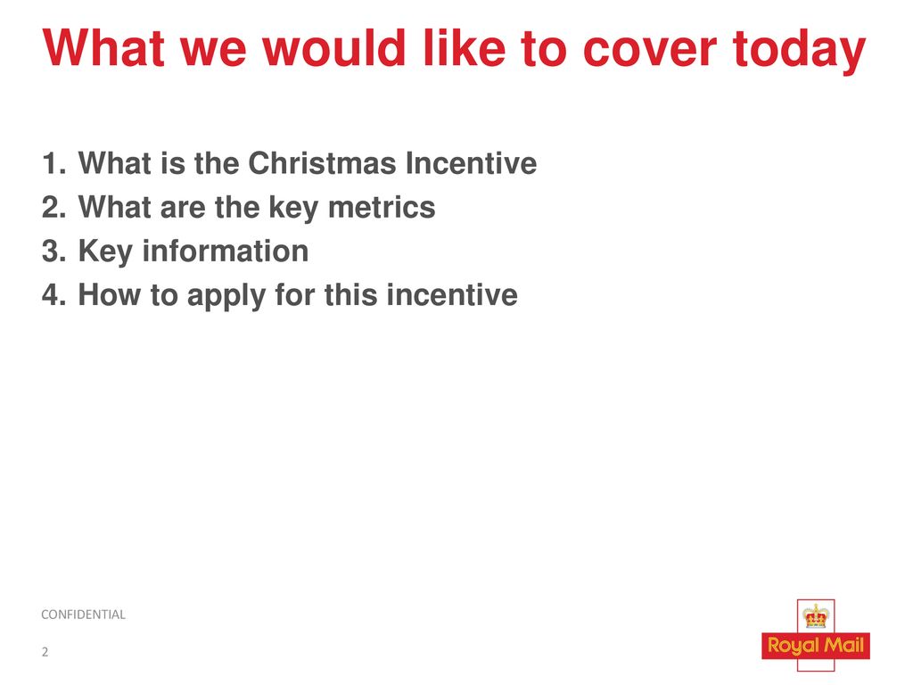 INTRODUCING THE ROYAL MAIL GROUP ADVERTISING MAIL CHRISTMAS INCENTIVE