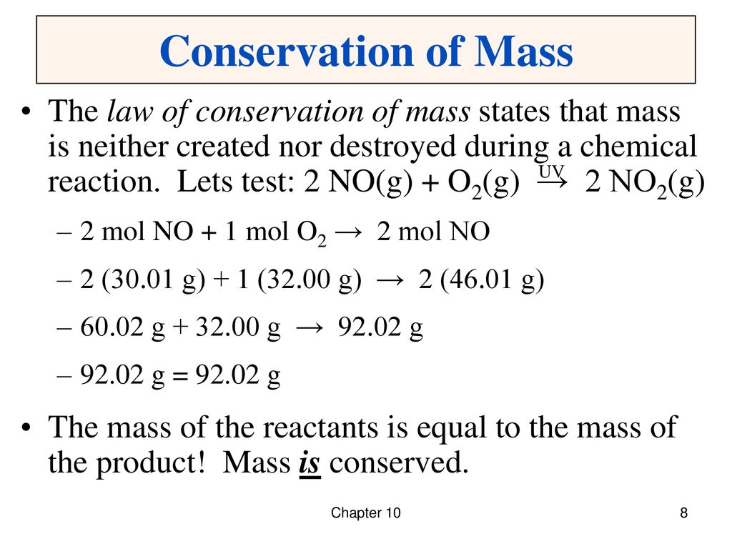 Conservation of Mass