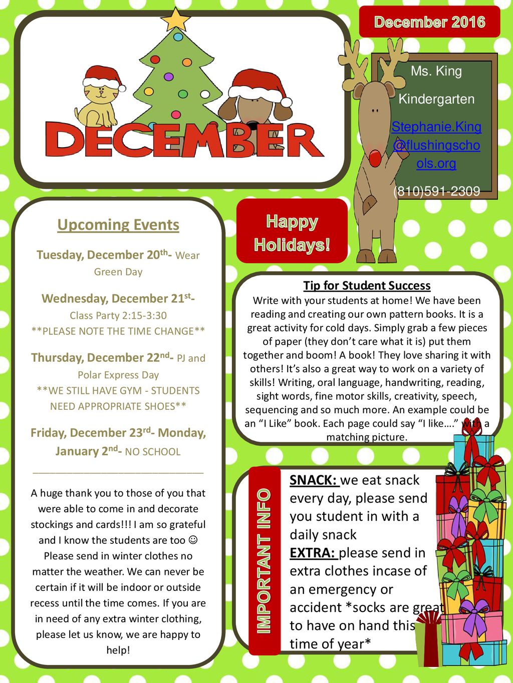 Upcoming Events Happy Holidays! IMPORTANT INFO December ppt download