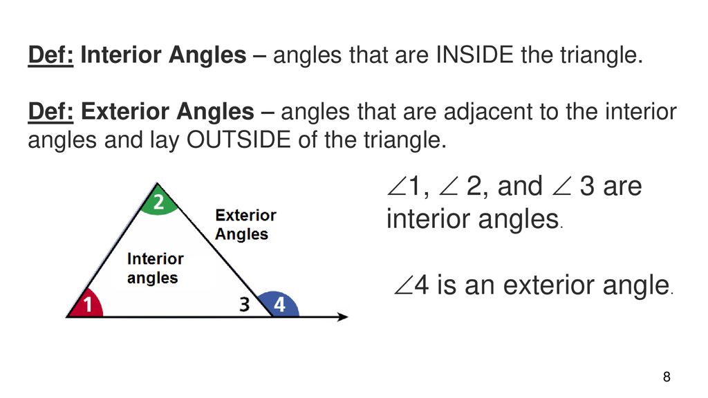 Section 15 1 Interior And Exterior Angles Ppt Download