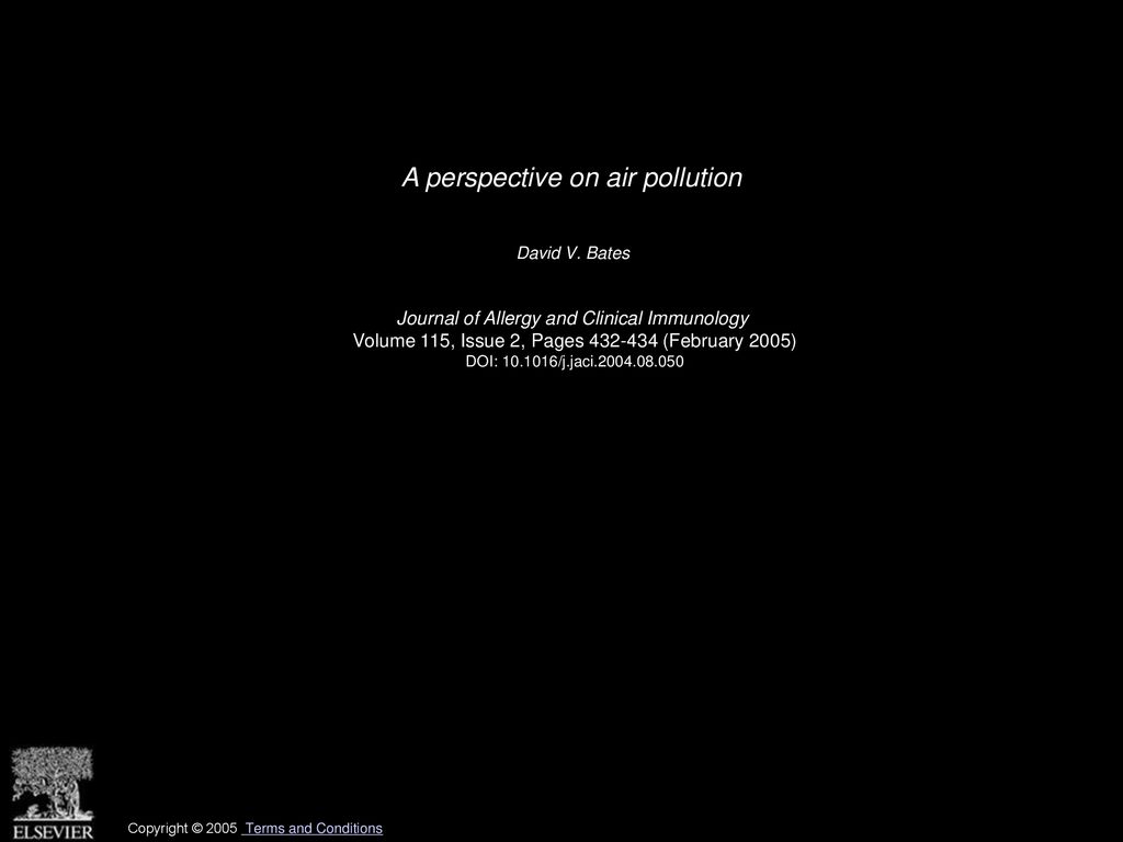 A perspective on air pollution - ppt download