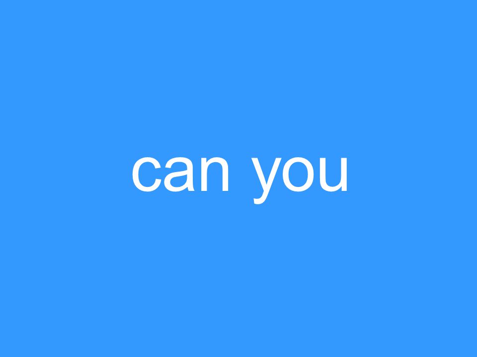 can you