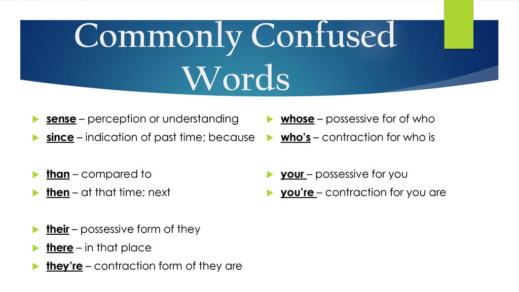 Commonly Confused Words - ppt download