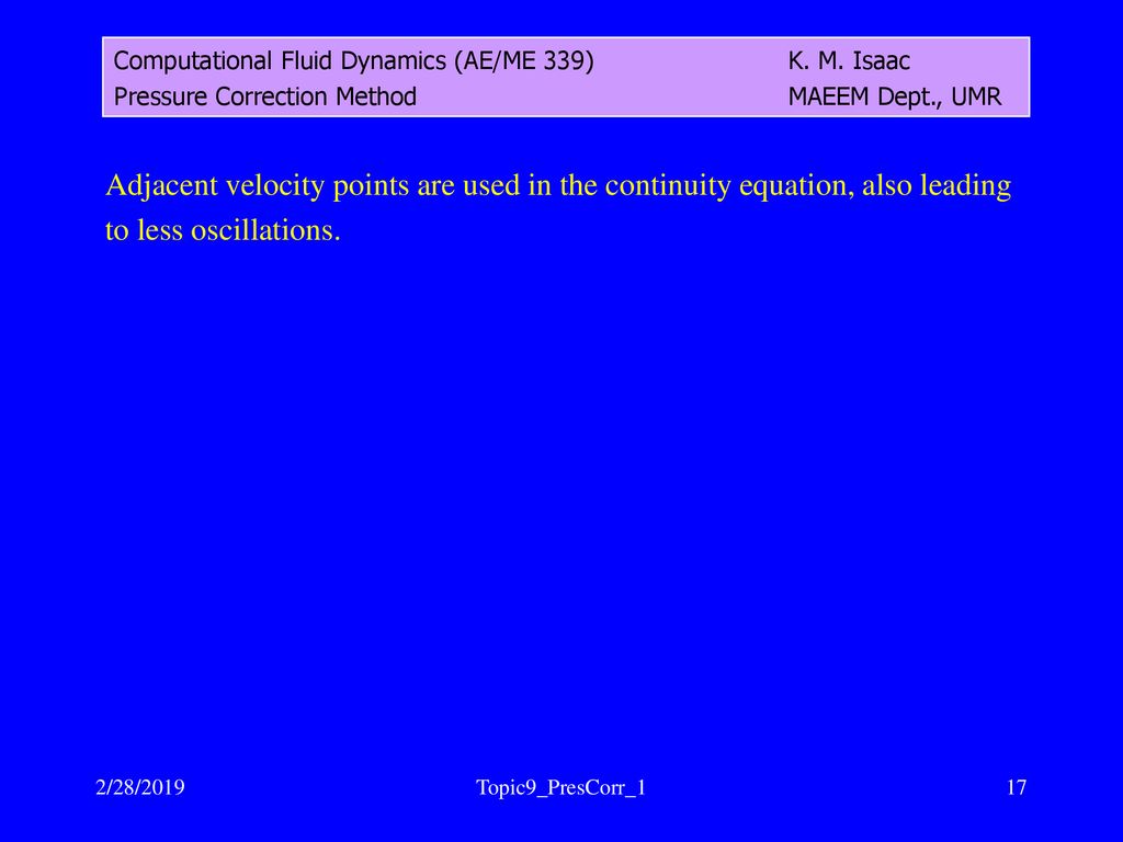AE/ME 339 Computational Fluid Dynamics (CFD) K. M. Isaac 2/28/ ppt download