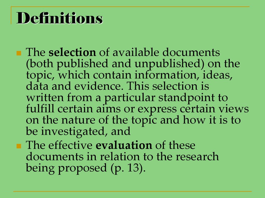 Literature Review: Introduction and Notes - ppt download