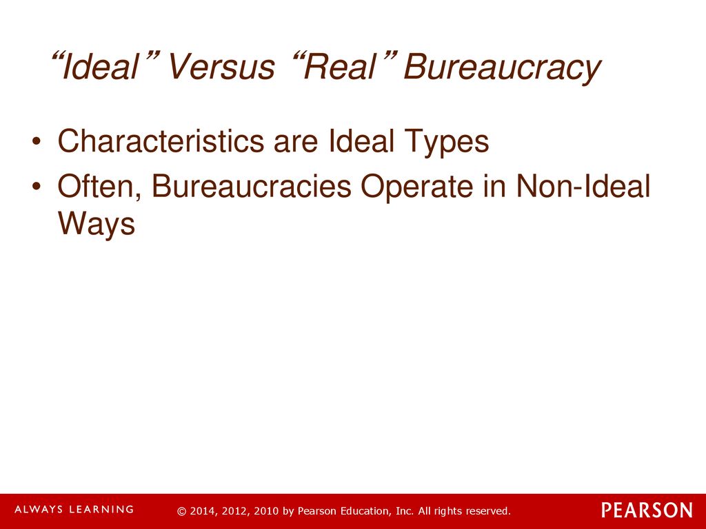 ideal bureaucracy
