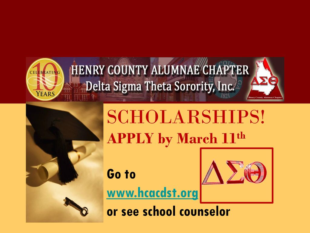 SCHOLARSHIPS! APPLY by March 11th